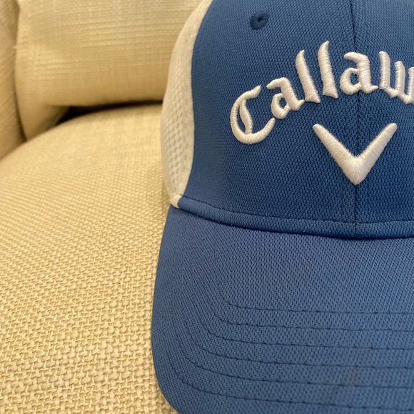Callaway Odyssey Blue Golf Hat with White Embroidery Size S/M Flex Fit - Picture 3 of 10
